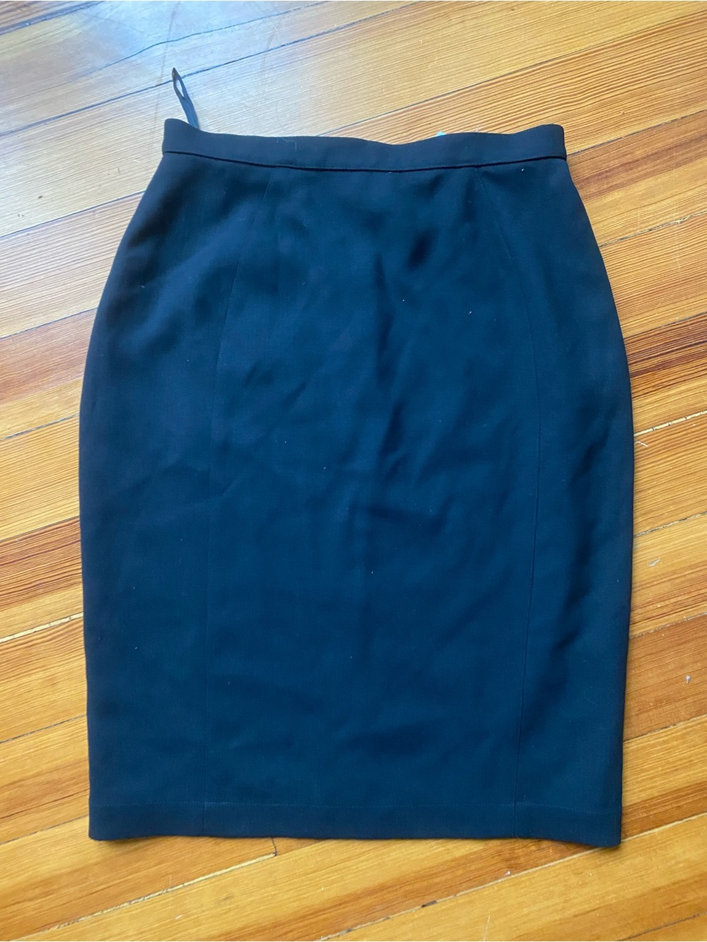 90s vintage Thierry Mugler  Black wool Pencil Skirt 38